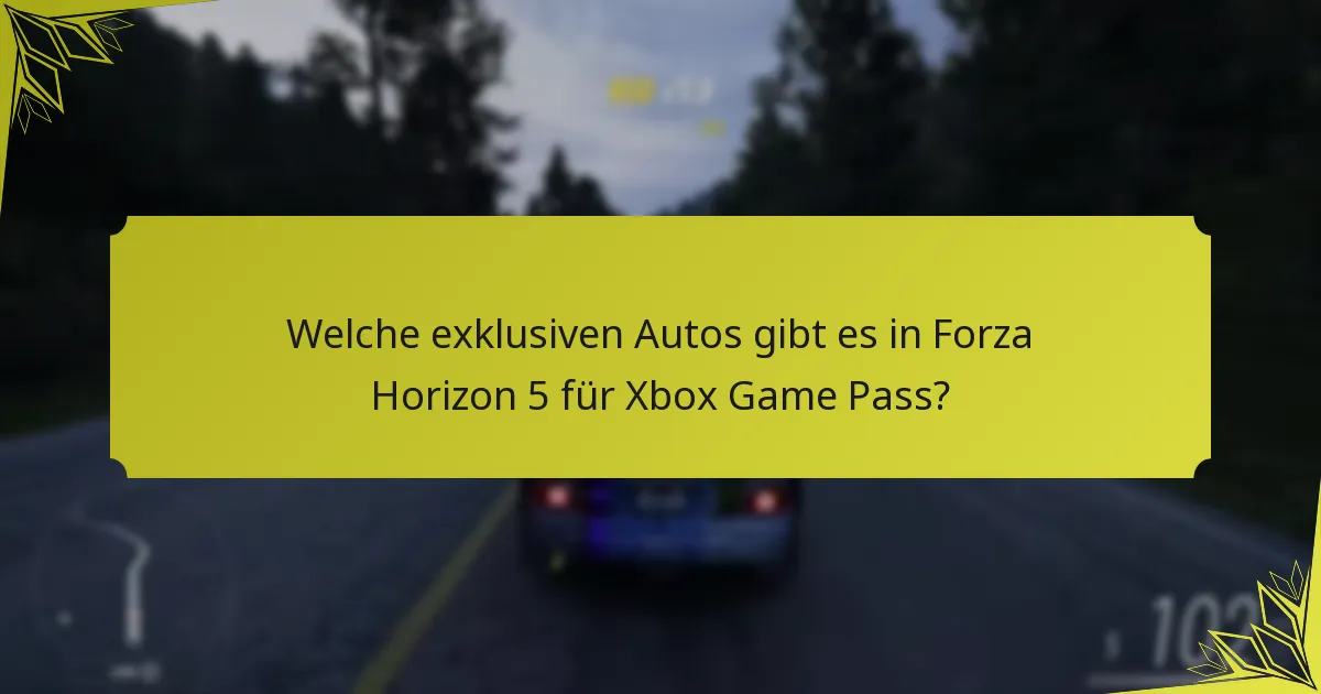 Wie sind die Reaktionen der Community auf Xbox Game Pass-exklusive Autos?